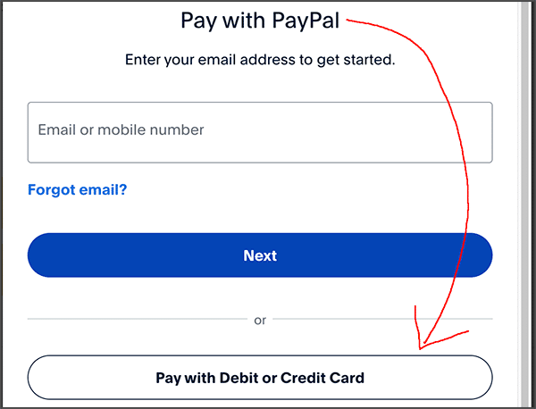 paypal checkout screenshot